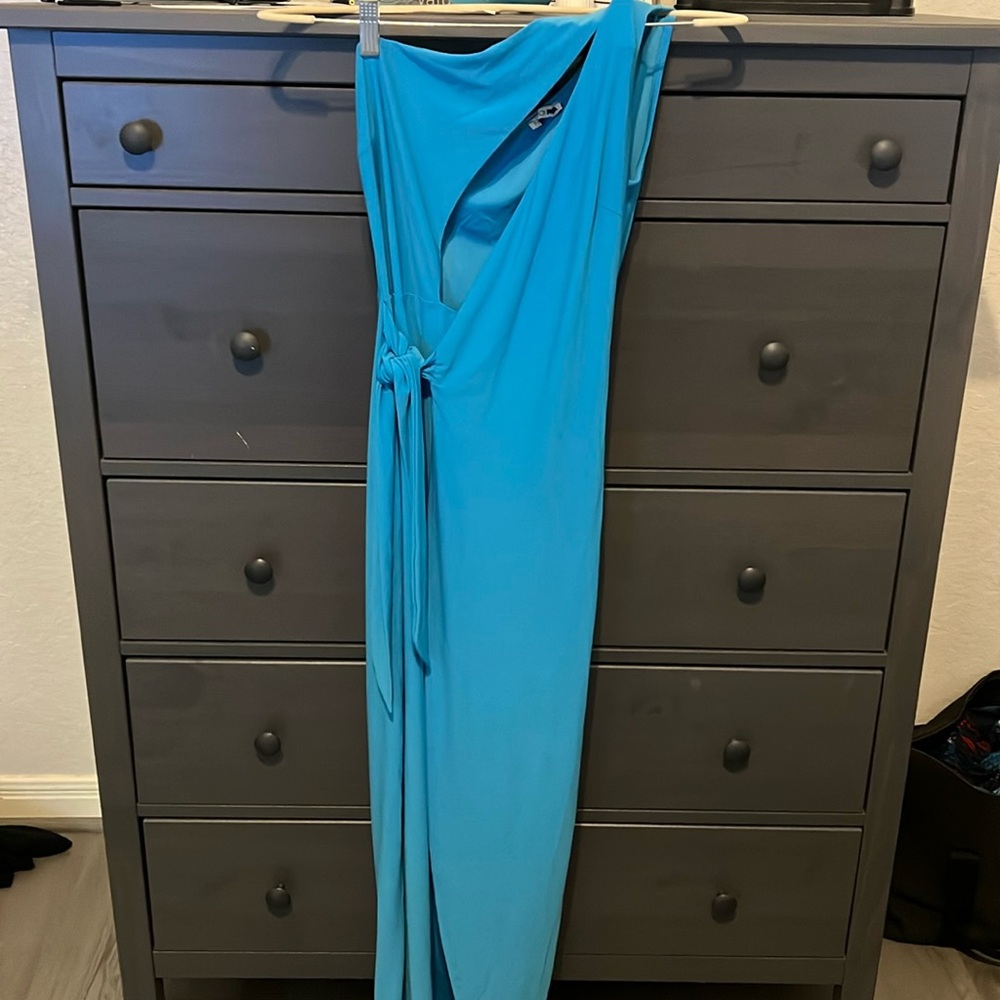 Turquoise blue dress